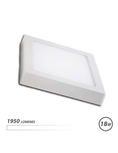 Elbat Downlight de Pared LED 18W 1950lm - Forma Cuadrada 225mm - 4000K Luz Blanca