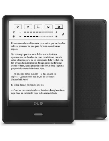 SPC Dickens Light Pro Ebook - Pantalla Tactil 6" Retroiluminada - Lectura Como en Papel sin Brillo - Diseño Fino y Ligero - Fun