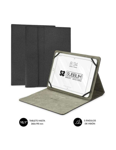 Subblim Clever Stand Case - Funda Universal para Tablet - Diseño Moderno y Elegante - Posicion Stand con 3 Angulos de Vision - A