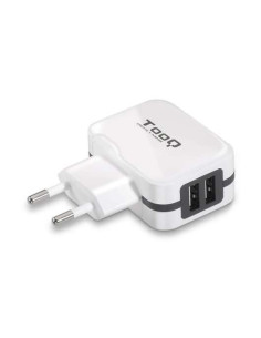 Tooq Cargador de Pared 2x USB 2.0 - Tecnologia AI - Color Blanco