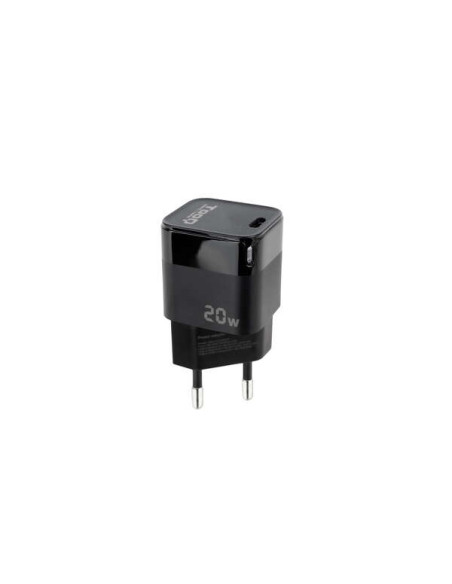 Tooq Cargador de Pared USB-C/PD 20W - Color Negro