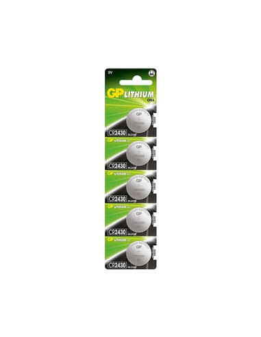 GP Lithium Pack de 5 Pilas Litio de Boton CR2430 3V