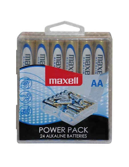 Maxell Pack de 24 Pilas Alcalinas LR06 AA 1.5V