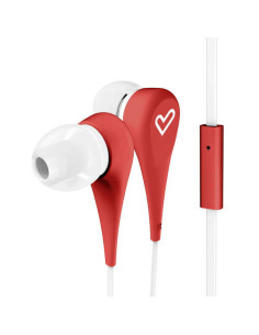 Energy Sistem Auriculares Style 1+ - Microfono - Control de Conversacion - Cable Plano - Color Rojo