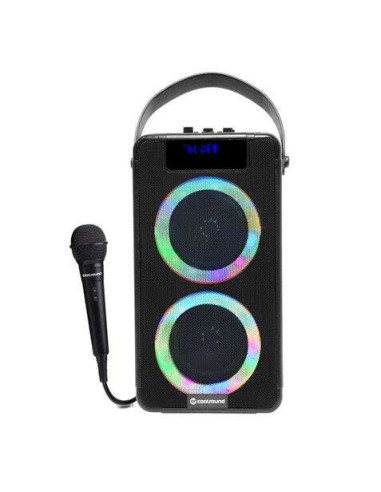 Coolsound Party Boom A360 Altavoz Portatil Bluetooth 100W 2x 4" - Iluminacion LED - USB, MicroSD, Jack3.5mm - Bateria 3.7V 4500