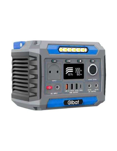 Elbat Generador de Energia Portatil - 300W - Bateria de Litio 78.000Mah - Display LED - Carga Solar - Accesorios Incluidos - Pue