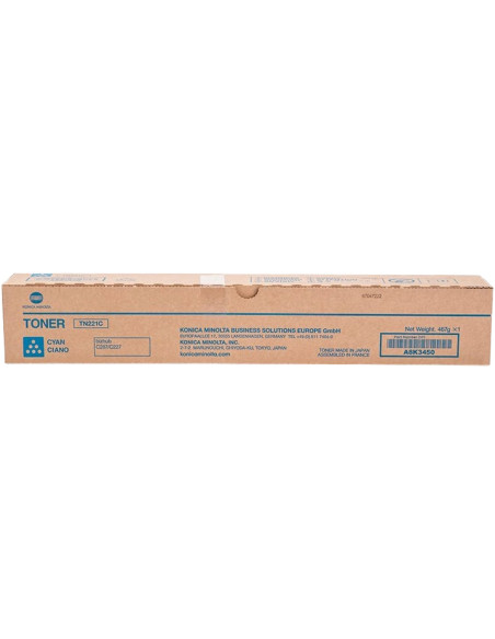 Konica Minolta TN221 Cyan Cartucho de Toner Original - TN221C/A8K3450