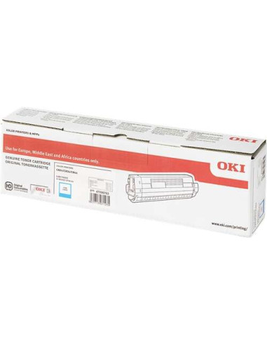 OKI C824/C834/C844 Cyan Cartucho de Toner Original - 47095703