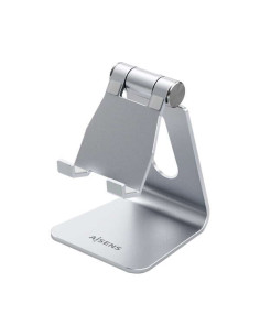 Aisens Soporte de Sobremesa Tamaño M Ajustable (1 Pivote) para Movil / Tablet - Color Plata