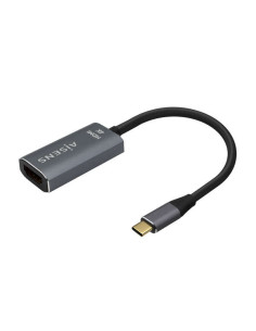 Aisens Conversor Aluminio USB-C a HDMI 4K 60Hz - USB-C/M-HDMI/H - 15cm - Color Gris