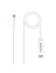 Nanocable Cable Conversor Mini DP Macho a HDMI v1.4 Macho 2m - Color Blanco