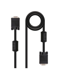 Nanocable Cable SVGA con Ferrita HDB15 Macho a HDB15 Macho 1.80m - Color Negro