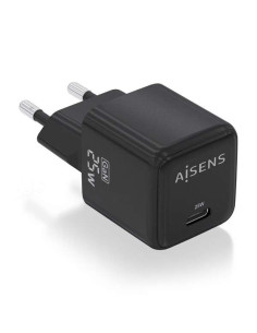 Aisens Cargador Gan 25W - 1xUSB-C PD3.0 QC4.0 - Color Negro