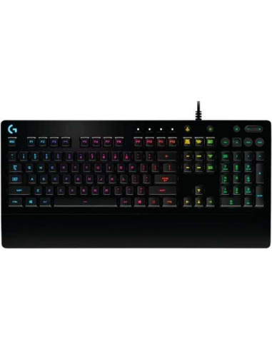 Logitech G213 Prodigy Teclado Gaming USB - Retroiluminacion RGB - Resistente a Salpicaduras - Reposamuñecas - Cable de 1.80m - C