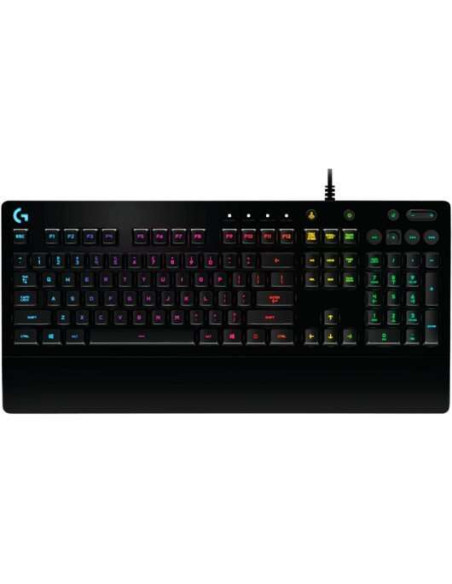Logitech G213 Prodigy Teclado Gaming USB - Retroiluminacion RGB - Resistente a Salpicaduras - Reposamuñecas - Cable de 1.80m - C