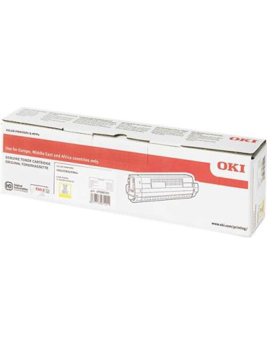 OKI C824/C834/C844 Amarillo Cartucho de Toner Original - 47095701
