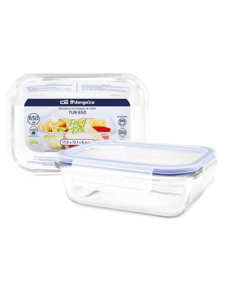 Orbegozo TUR Serie - Recipientes de Vidrio Ultrarresistentes Conserva - Cocina y Congela tus Alimentos con Facilidad Capacidad d