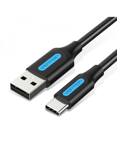 Vention Cable USB-A Macho a USB-C Macho 3A 60W 480Mbps - 3m - Color Negro