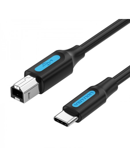 Vention Cable Impresora USB-C 2.0 a B - 2m 2A - Color Negro