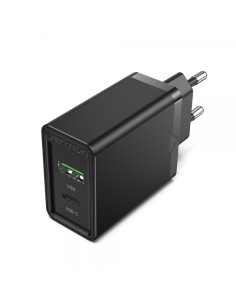 Vention Cargador de Pared USB (C+A) 3.4A 20W PD3.0/QC4.0 - Carga rapida - Color Negro