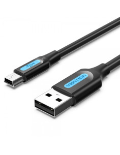 Vention Cable USB 2.0 Macho a MiniUSB Macho - 3m - Color Negro