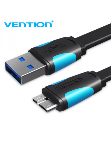 Vention Cable USB 3.0 Macho a MicroUSB Macho - 0.5m - Azul y Negro
