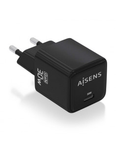 Aisens Cargador Gan USB-C 30W - Alta Eficiencia Energetica - Diseño Elegante y Moderno - Tecnologia AI para Carga Rapida