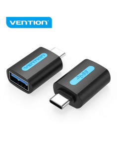 Vention Adaptador USB-C Macho a USB 3.0 A Hembra - Color Negro