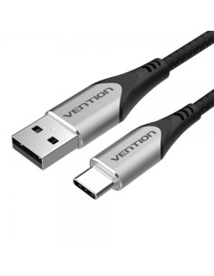 Vention Cable USB-A Macho a USB-C Macho 3A 60W 480Mbps - 3m - Color Gris