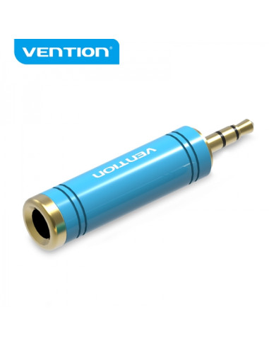 Vention Adaptador Jack 3.5 Macho a Jack 6.5 Hembra - Color Azul