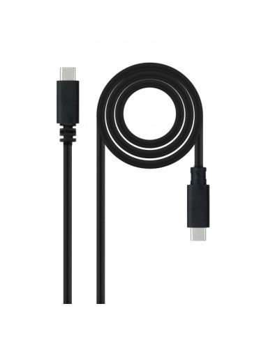 Nanocable Cable USB 2.0 3A - Tipo USB-C/M-USB-C/M - 1.5m - Color Negro