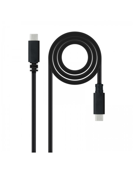 Nanocable Cable USB 2.0 3A - Tipo USB-C/M-USB-C/M - 1.5m - Color Negro