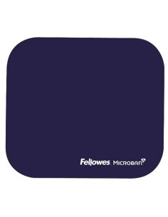 Fellowes Alfombrilla para Raton con Microban - Proteccion Antibacteriana - Base de Goma - 23.2x19.9cm - Color Azul