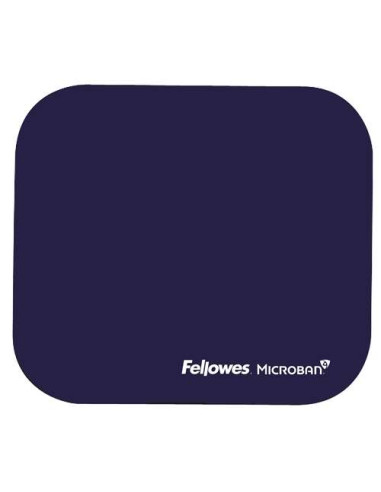 Fellowes Alfombrilla para Raton con Microban - Proteccion Antibacteriana - Base de Goma - 23.2x19.9cm - Color Azul