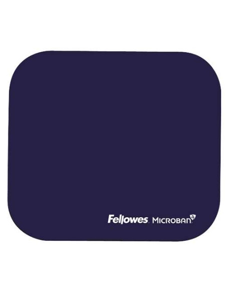 Fellowes Alfombrilla para Raton con Microban - Proteccion Antibacteriana - Base de Goma - 23.2x19.9cm - Color Azul