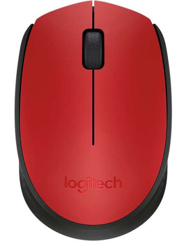Logitech M171 Raton Inalambrico 1000dpi - 3 Botones - Uso Ambidiestro - Color Rojo