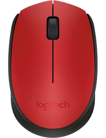 Logitech M171 Raton Inalambrico 1000dpi - 3 Botones - Uso Ambidiestro - Color Rojo