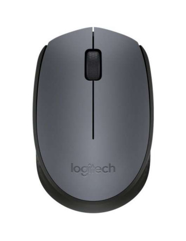 Logitech M170 Raton Inalambrico 1000dpi - 3 Botones - Uso Ambidiestro - Color Gris/Negro