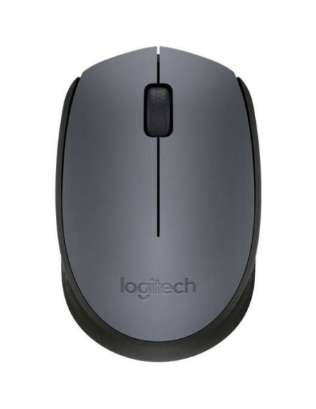 Logitech M170 Raton Inalambrico 1000dpi - 3 Botones - Uso Ambidiestro - Color Gris/Negro