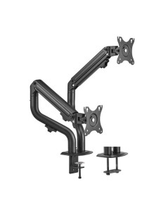 Aisens Soporte de Mesa ECO Contrapeso Giratorio e Inclinable para Monitor/TV 8kg (3 Pivotes - 2 Brazos) de 17-32 - Color Negro