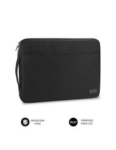 Subblim Funda Urban 15,6"" - Proteccion Elegante y Funcional - Tela de Poliester 600D - Interior Acolchado de Foam - Color Negro