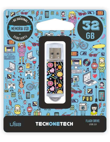 TechOneTech Candy Pop Memoria USB 2.0 32GB (Pendrive)