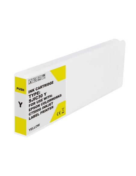 Epson SJIC30P Amarillo Cartucho de Tinta Pigmentada Generico - Reemplaza C33S020642/SJIC30P(Y)