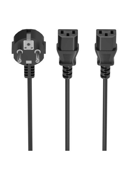 Aisens Cable Alimentacion CPU - CEE7/M-2xC13/H - 1.8m - Color Negro