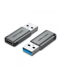Vention Adaptador USB 3.0 Macho a USB-C Hembra - Color Gris