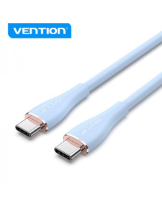 Vention Cable USB-C Macho a USB-C Macho 5A 100W 480Mbps - 1.5m - Color Azul Silicona