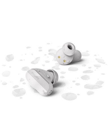 Auriculares Bluetooth Philips TAT3508WT con estuche de carga/ Autonomía 7h/ Blancos