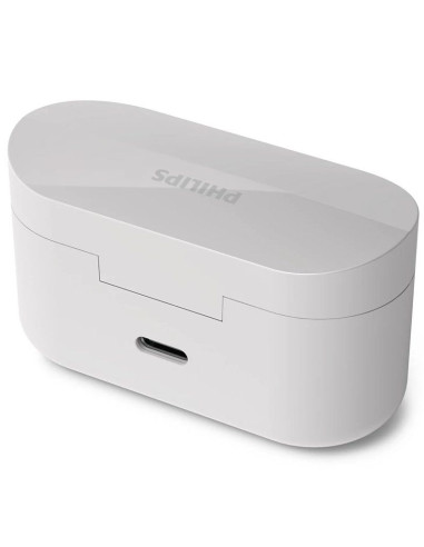 Auriculares Bluetooth Philips TAT3508WT con estuche de carga/ Autonomía 7h/ Blancos