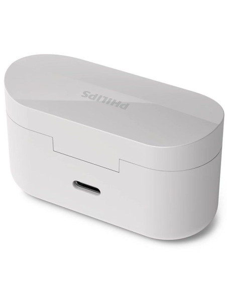 Auriculares Bluetooth Philips TAT3508WT con estuche de carga/ Autonomía 7h/ Blancos