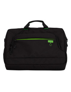 Maletin para portatil q-connect 17,2 " negro 1 asa 2 bolsillos exteriores polietileno reciclado